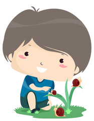 Kid Boy Adjective Small Illustration