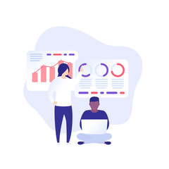 business data and people, vector