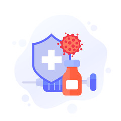 vaccination, antiviral vaccine vector illustration