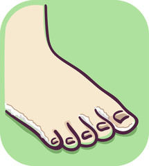 Fototapeta premium Feet Flaky Skin Illustration