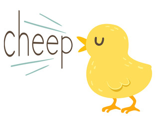 Chick Onomatopoeia Sound Cheep Illustration