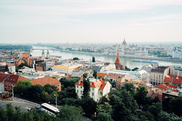 The roofs of the old city. Budapest. Hungary.