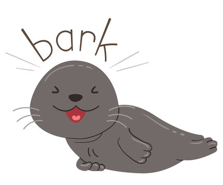 Seal Onomatopoeia Sound Bark Illustration