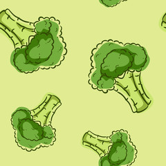 Seamless Broccoli Background Illustration
