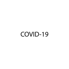Coronavirus infection COVID-19 icon. Text eps ten