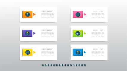 Design Business template infographic chart element with place date for presentations.