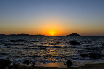 Obraz premium 志賀島の夕日
