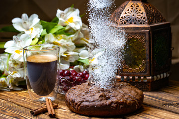 cup of coffee and cookies