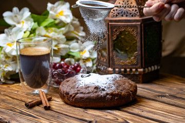 cup of coffee and cookies