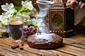 cup of coffee and cookies