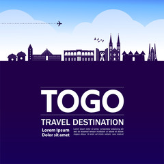 Fototapeta na wymiar Togo travel destination grand vector illustration. 