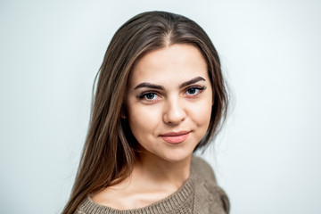 Naklejka premium Portrait of beautiful young woman.