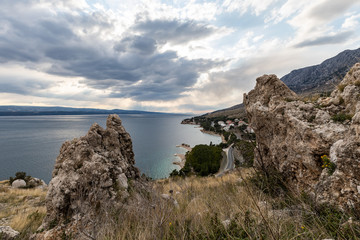 Fototapeta na wymiar Amazing view from the mountain, Dalmatia, Croatia