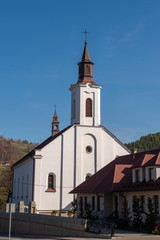 Fototapeta na wymiar The church in Piwniczna-Zdrój