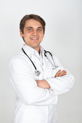 Handsome male physician