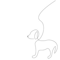 Dog puppy silhouette. Vector illustration