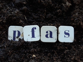 PFAS text in polluted soil 