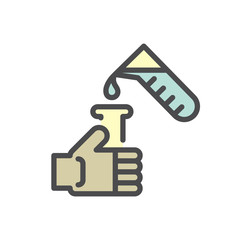 Pharmaceutical production and manufacturing vector icon set design, editable stroke.