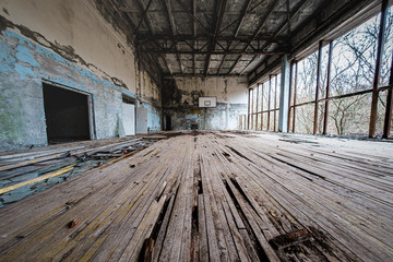 Decaying gym in Chernobyl/Pripyat Exclusion Zone