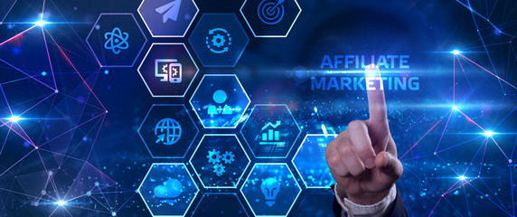 Business, Technology, Internet and network concept. Digital Marketing content planning advertising strategy concept. Affiliate marketing