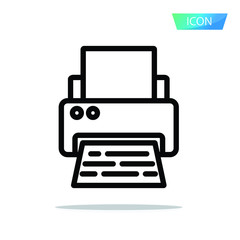 printer icon isolated on white background.