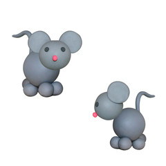 Petite souris grise, face profil - illustration