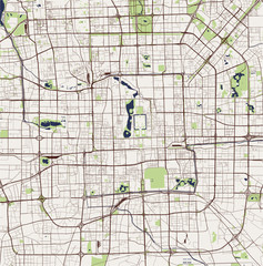 map of the city of Beijing, China