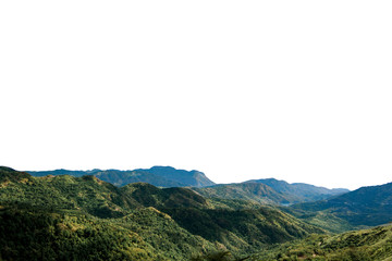 Beautiful landscape mountain in Thailand isolate on white background