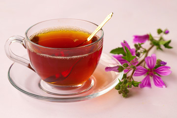 Malva sylvestris tea ; Hibiscus tea