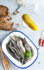 fish and vodka