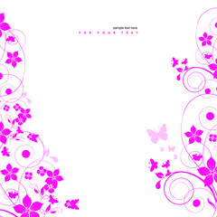 abstract floral background with flowers