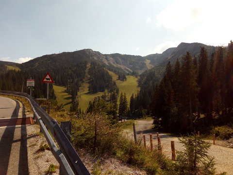 landscape, mountain, nature, mountains, sky, forest, fence, road, grass,meadow, green, tree, blue, valley, summer, view, trees,clouds, alps, hill, scenic, beautiful, Austria,alpine,hochkar