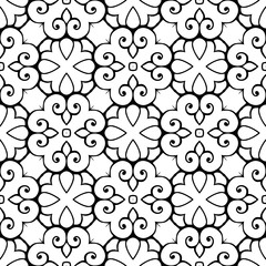 Seamless pattern. Vintage decorative elements