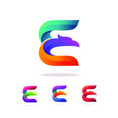 Letter E Eagle Logo Design