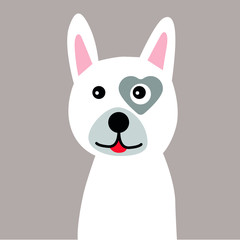 Cute Animal Face, logo, vector illustration