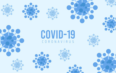 Coronavirus background COVID-19 (2019-nCoV) Wuhan Virus Disease. Flat Design. Vector Illustration 