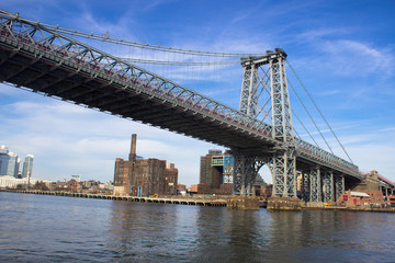 Williamsburg Bridge from Brooklyn in NYC