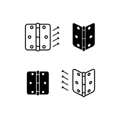 Door hinge icon trendy flat design
