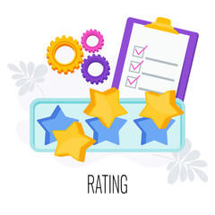 Rating bar for ratings of customers, site visitors and users.