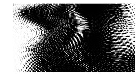 Shining black halftone frame template. For invitation, greeting card.