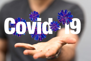 contagious coronavirus pandemic, dangerous virus outbreak 3d.