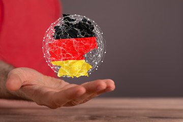 Map - Germany - 3D-Illustration digital.