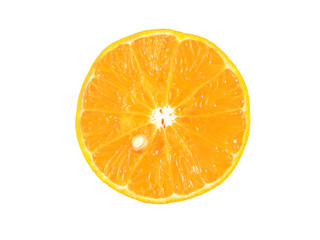 The fresh orange fruit on isolated white background is a fruit that is highly beneficial to the body