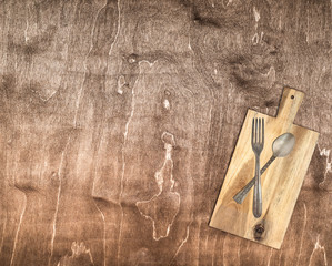 Wooden beautiful mysterious background for the menu and other advertising, place for text.
