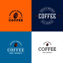 Coffee Bean Logo & Badge Set III