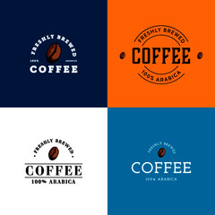 Coffee Bean Logo & Badge Set IV