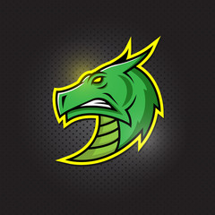Dragon head - mascot logo, esport design