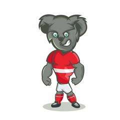 Koala cartoon mascot design illustration