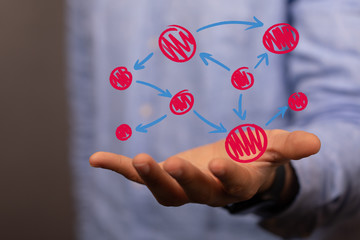 Fototapeta premium group of people talking in social network.