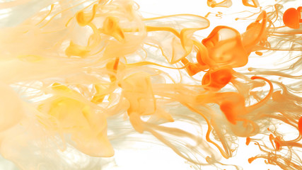 Abstract coloured ink in water